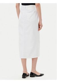 Karl Lagerfeld - KARL LAGERFELD Spódnica jeansowa A2W12020 Biały Regular Fit. Kolor: biały. Materiał: bawełna