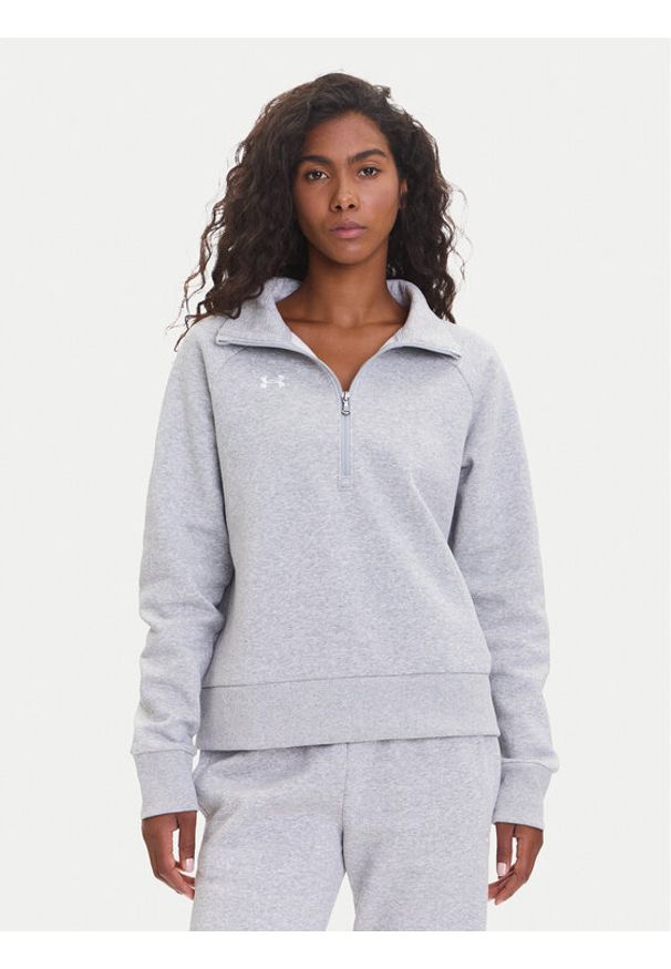 Under Armour Bluza Ua Rival 1379492 Szary Loose Fit. Kolor: szary. Materiał: bawełna