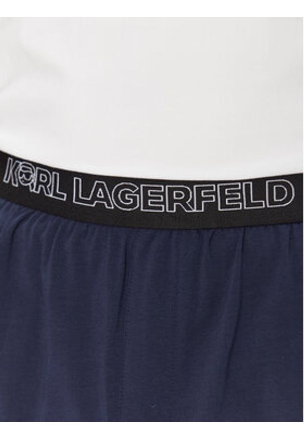 Karl Lagerfeld - KARL LAGERFELD Piżama A2M45007 Granatowy Regular Fit. Kolor: niebieski. Materiał: bawełna