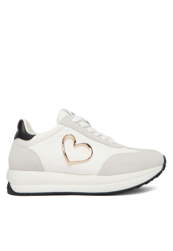 Love Moschino - LOVE MOSCHINO Sneakersy JA15344G1OINC10A Biały. Kolor: biały. Materiał: materiał