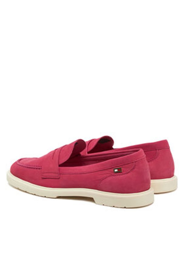 TOMMY HILFIGER - Tommy Hilfiger Loafersy FW0FW08679 Różowy. Kolor: różowy. Materiał: nubuk, skóra