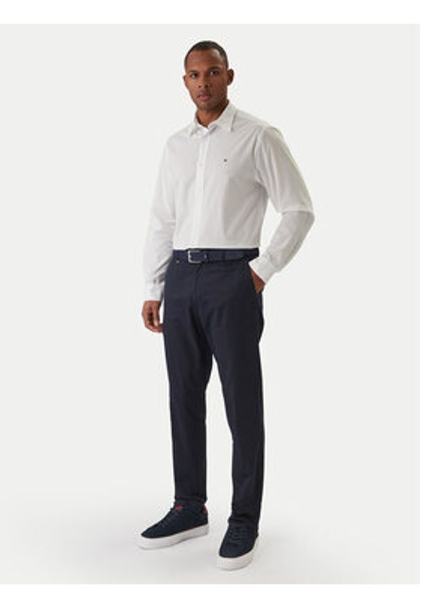 TOMMY HILFIGER - Tommy Hilfiger Koszula Core Flex Poplin MW0MW25035 Biały Regular Fit. Kolor: biały. Materiał: bawełna