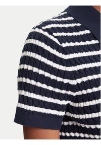 TOMMY HILFIGER - Tommy Hilfiger Polo Fine WW0WW41474 Granatowy Regular Fit. Typ kołnierza: polo. Kolor: niebieski. Materiał: bawełna #2