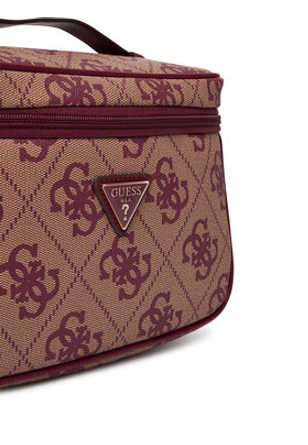 Guess Kosmetyczka Berta TWOB86 88039 Bordowy. Kolor: czerwony. Materiał: skóra