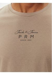 Jack & Jones - Jack&Jones T-Shirt 12251315 Beżowy Regular Fit. Kolor: beżowy. Materiał: bawełna #5