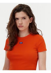 Hugo - HUGO T-Shirt Baby 50510749 Pomarańczowy Slim Fit. Kolor: pomarańczowy. Materiał: bawełna #3