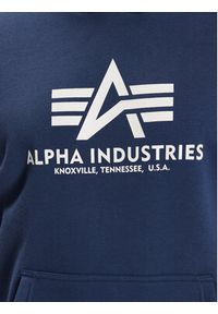 Alpha Industries Bluza Basic 178312 Granatowy Regular Fit. Kolor: niebieski. Materiał: bawełna