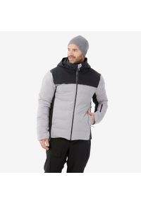 WEDZE - Kurtka narciarska męska Quechua 500 Warm. Kolor: czarny, szary, wielokolorowy. Materiał: włókno. Sezon: zima. Sport: narciarstwo #1
