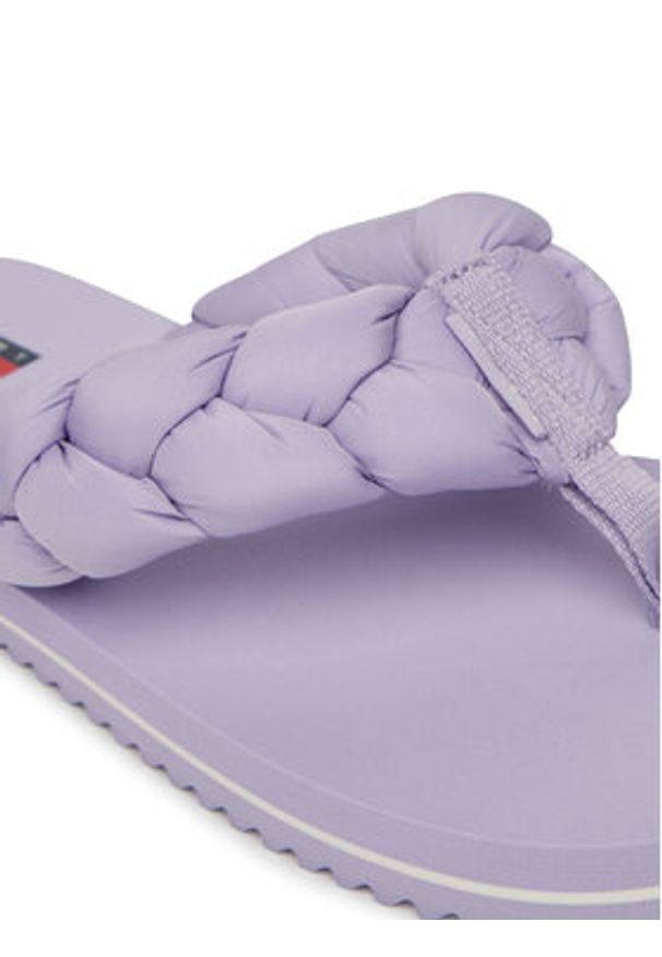 Tommy Jeans Japonki Braided Thong Beach Sandal EN0EN02877 Fioletowy. Kolor: fioletowy. Materiał: materiał