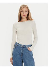 Lee Bluzka 112355203 Biały Slim Fit. Kolor: biały. Materiał: wiskoza, syntetyk #1