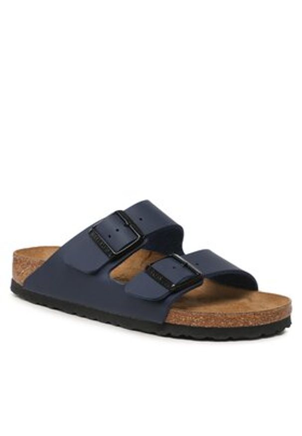 Birkenstock Klapki Arizona Birko-Flor 051753 Granatowy. Kolor: niebieski. Materiał: skóra