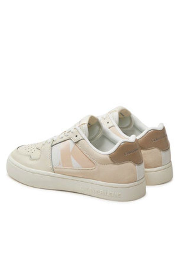Calvin Klein Jeans Sneakersy Classic Cupsole Low Nbs YW0YW01520 Biały. Kolor: biały. Materiał: skóra, zamsz