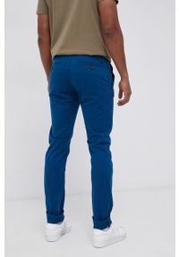 Tom Tailor Spodnie męskie dopasowane. Kolor: fioletowy. Materiał: tkanina, bawełna. Wzór: gładki