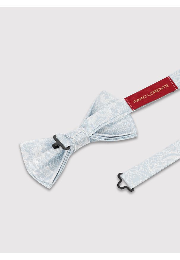 Pako Lorente - PAKO LORENTE - Jedwabna błękitna mucha męska. Okazja: na ślub cywilny, na wesele, na imprezę. Kolor: niebieski. Materiał: jedwab. Styl: elegancki