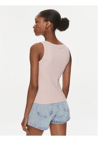Calvin Klein Jeans Top J20J222566 Różowy Slim Fit. Kolor: różowy. Materiał: bawełna