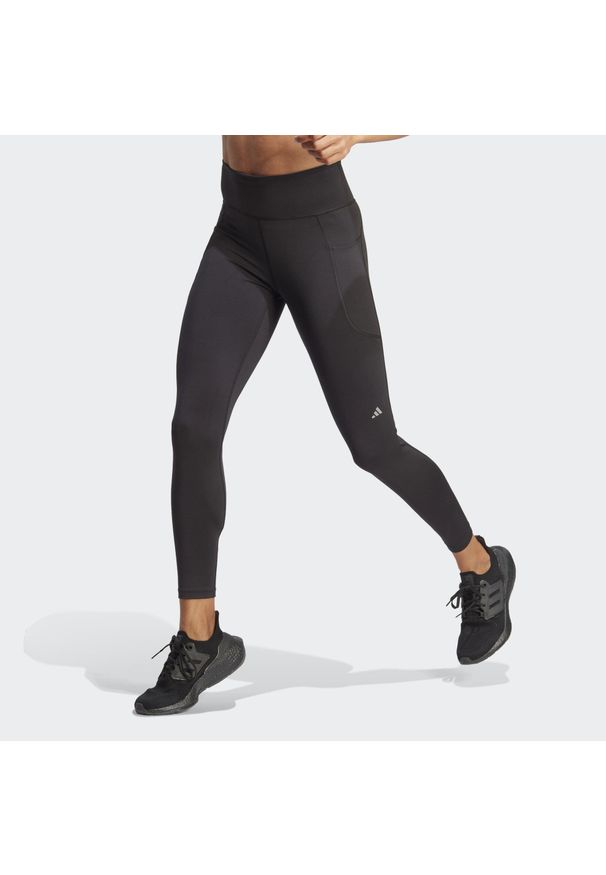 Adidas - Legginsy DailyRun 7/8. Kolor: czarny. Wzór: gładki