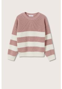 Mango Kids sweter dziecięcy Bonnie kolor różowy lekki. Okazja: na co dzień. Kolor: różowy. Styl: casual