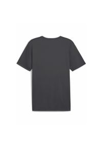 Puma - Męska koszulka z grafiką individualRISE PUMA Asphalt Gray. Kolor: szary