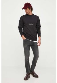 Calvin Klein Jeans bluza męska kolor czarny z aplikacją. Kolor: czarny. Wzór: aplikacja. Styl: klasyczny #2