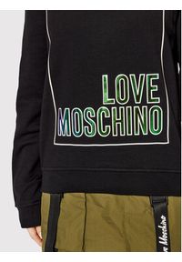 Love Moschino - LOVE MOSCHINO Bluza W630648M 4266 Czarny Regular Fit. Kolor: czarny. Materiał: bawełna