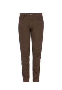 Ochnik - Brązowe spodnie męskie. Kolor: brązowy. Materiał: bawełna #4
