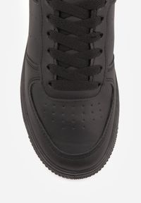 Born2be - Czarne Sneakersy Sznurowane Finos. Okazja: na co dzień. Kolor: czarny. Materiał: jeans. Sport: fitness #7