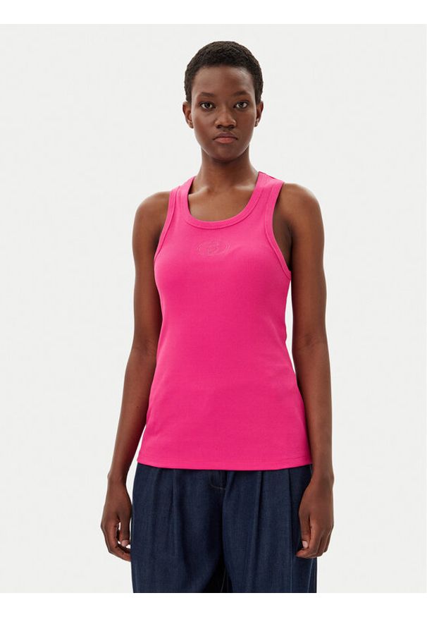 Liu Jo Top WA5367 J0295 Różowy Regular Fit. Kolor: różowy. Materiał: bawełna