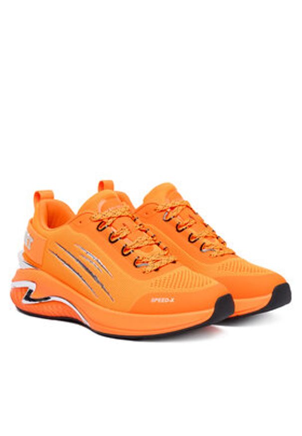 Plein Sport Sneakersy FAES USC0779 STE003N Pomarańczowy. Kolor: pomarańczowy. Materiał: materiał