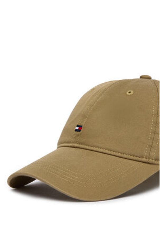TOMMY HILFIGER - Tommy Hilfiger Czapka z daszkiem Th Flag Soft 6 Panel Cap AM0AM14099 Khaki. Kolor: brązowy. Materiał: bawełna