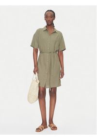 Vero Moda Sukienka koszulowa Thea 10333791 Zielony Loose Fit. Kolor: zielony. Materiał: wiskoza. Typ sukienki: koszulowe #3