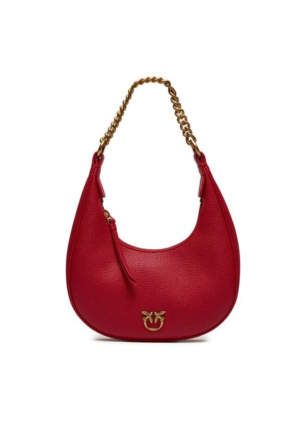 Pinko - PINKO Torebka Brioche Hobo Mini AI 24-25 PLTT 101433 A29Q Czerwony. Kolor: czerwony. Materiał: skórzane