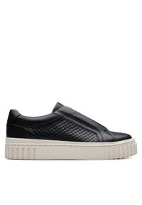 Clarks Sneakersy Mayhill Bay 26181205 Czarny. Kolor: czarny. Materiał: skóra