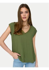 only - ONLY Bluzka Jasmina 15252241 Zielony Regular Fit. Kolor: zielony. Materiał: wiskoza #7