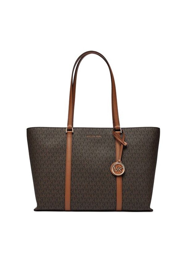 MICHAEL Michael Kors Torebka Temple Tote 30R4G1LT3B Brązowy. Kolor: brązowy. Materiał: skórzane