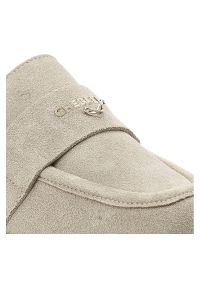 CheBello - Beżowe Półbuty Chebello Eleganckie Mokasyny Damskie. Okazja: na co dzień. Kolor: beżowy. Materiał: zamsz, skóra. Styl: elegancki #4