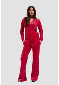 Juicy Couture - JUICY COUTURE Czerwone damskie spodnie dresowe Layla Low Rise, Rozmiar M. Kolor: czerwony. Materiał: dresówka #4