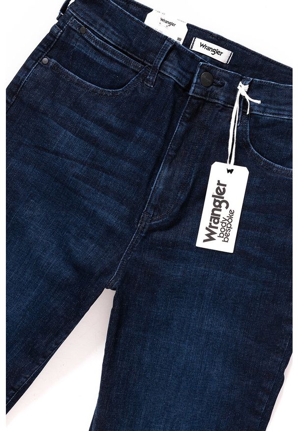 Wrangler - WRANGLER SUPER HIGH SKINNY TAINTED BLUE W27WSZ21H 112128196. Stan: podwyższony. Wzór: jednolity