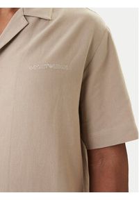Emporio Armani Koszula EM000593 AF20590 U6213 Beżowy Regular Fit. Kolor: beżowy. Materiał: len #2
