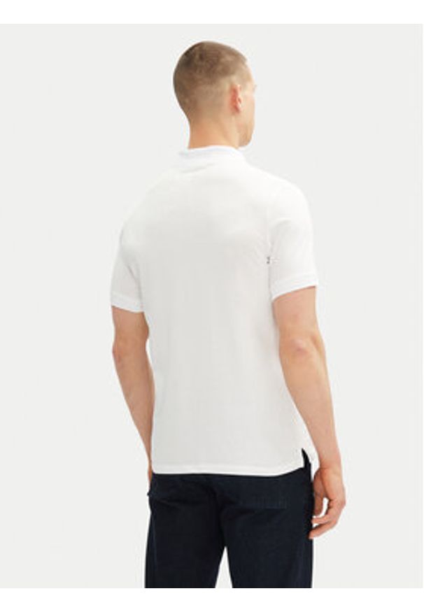 Karl Lagerfeld - KARL LAGERFELD Polo 745710 500224 Biały Regular Fit. Typ kołnierza: polo. Kolor: biały. Materiał: bawełna