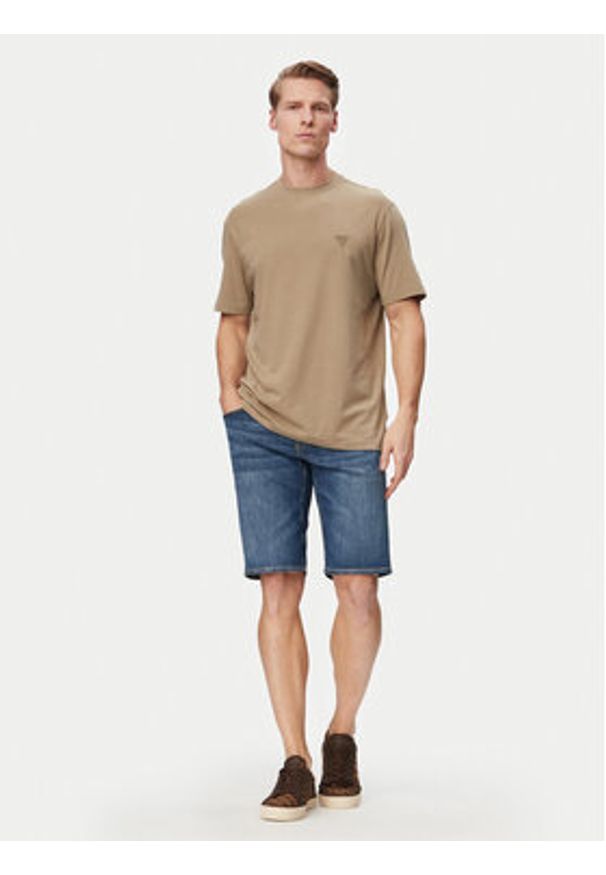 Guess Szorty jeansowe M6GD01 D0756 Niebieski Regular Fit. Kolor: niebieski. Materiał: bawełna