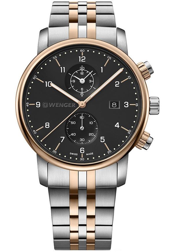 Zegarek męski Wenger 01.1743.129 srebrny. Kolor: srebrny