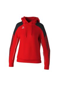 ERIMA - Bluza damska z kapturem Erima Evo Star. Typ kołnierza: kaptur. Kolor: czarny, czerwony, wielokolorowy. Materiał: polar, materiał. Długość rękawa: raglanowy rękaw. Sezon: zima #1