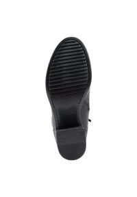 Marco Shoes Czarne kozaki ze skóry naturalnej. Kolor: czarny. Materiał: skóra #8