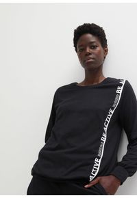 bonprix - Luźniejsza koszulka sportowa. Kolor: czarny. Długość rękawa: długi rękaw. Długość: długie. Styl: sportowy #2