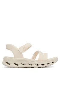 skechers - Skechers Sandały Go Walk Glide-Step 2.0 Sandal 141269/NAT Beżowy. Kolor: beżowy. Materiał: materiał #1