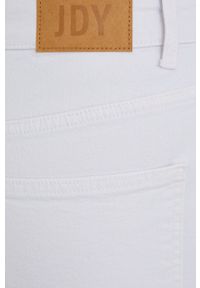 JDY jeansy damskie kolor biały medium waist. Kolor: biały #4