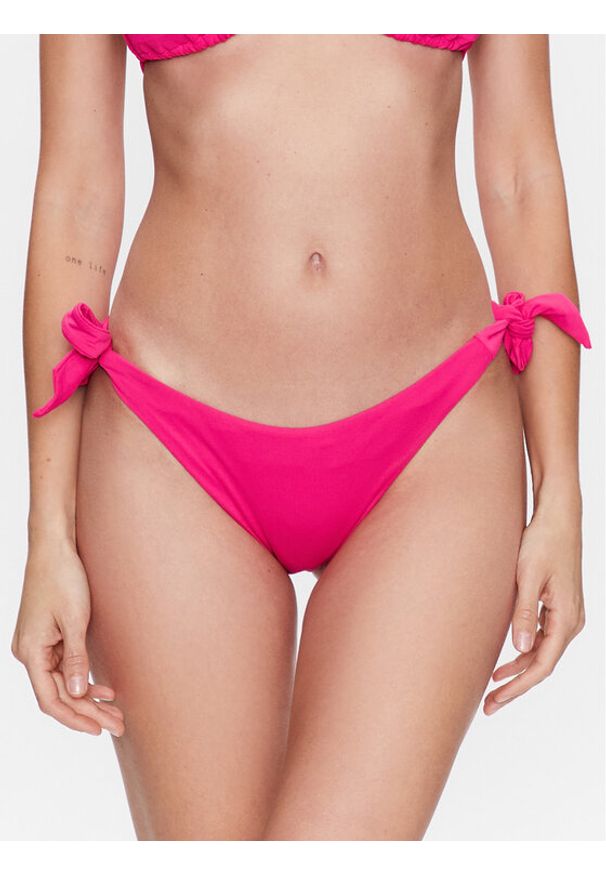 Dół od bikini Liu Jo Beachwear. Kolor: różowy. Materiał: syntetyk