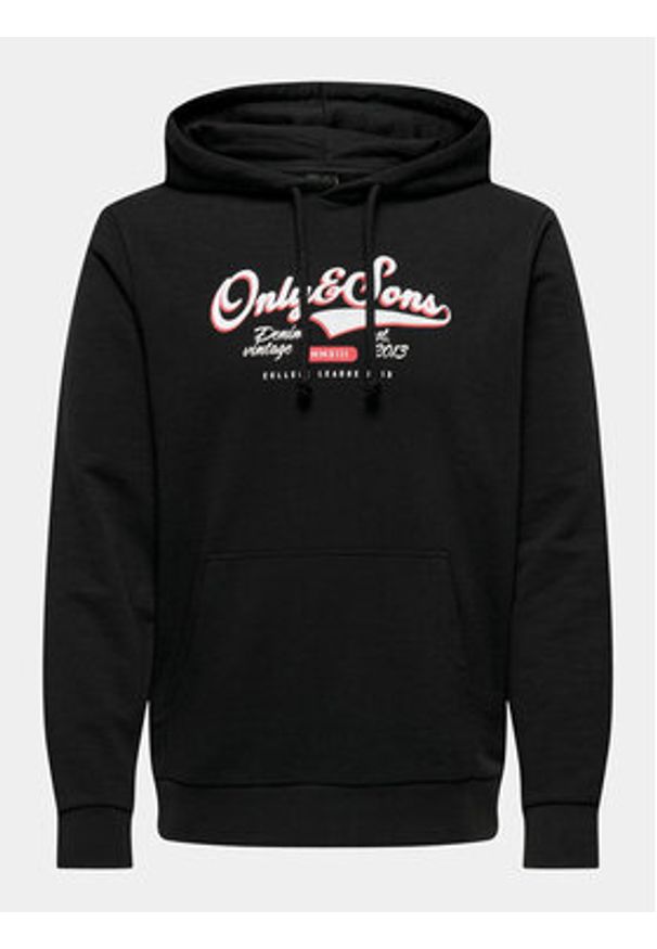 Only & Sons Bluza Lenny 22028594 Czarny Regular Fit. Kolor: czarny. Materiał: syntetyk, bawełna