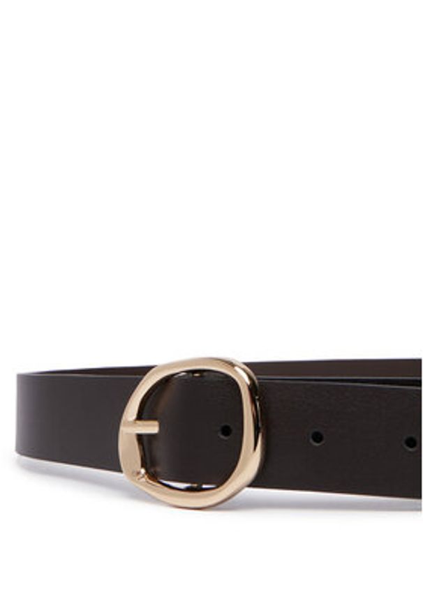 TOMMY HILFIGER - Tommy Hilfiger Pasek Th Sculpt 3.0 AW0AW18697 Brązowy. Kolor: brązowy. Materiał: skóra