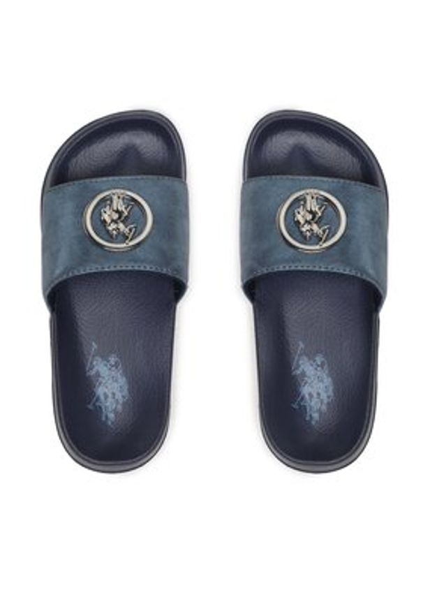 U.S. Polo Assn. Klapki Ivy00 IVY001 SHINY Niebieski. Kolor: niebieski. Materiał: skóra